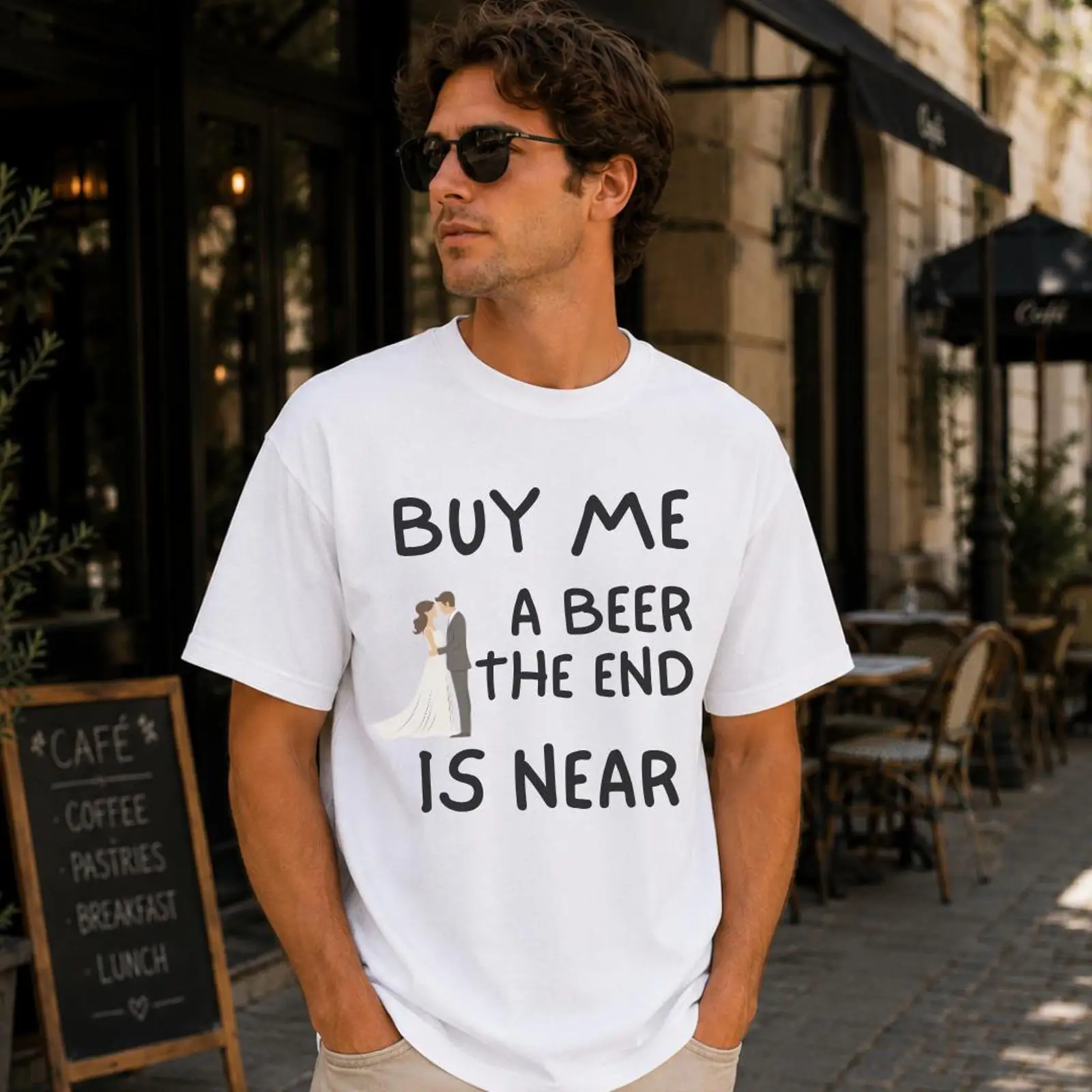 Men'S Grooming Near Me - เสื้อยืดตลกสำหรับคนโสด ซื้อเบียร์ให้ฉัน จุดจบใกล้เข้ามาแล้ว ปาร์ตี้สละโสด ทริปสนุกๆ เสื้อผ้าสตรีทแวร์วินเทจล้างสี