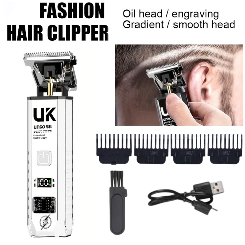 Men'S Grooming Organizer - เครื่องตัดผมไฟฟ้าสำหรับผู้ชาย ไร้สาย เครื่องเล็มเคราแบบมืออาชีพ พร้อมหวีรองตัด 4 ขนาด