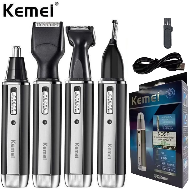 Men'S Grooming Nose Hair Trimmer - เครื่องตัดขนจมูก Kemei-6630 สำหรับทำความสะอาดจมูกและหู เครื่องตัดขนจมูกแบบชาร์จได้ เครื่องตัดขนเคราสำหรับผู้ชาย เครื่องโกนหนวด