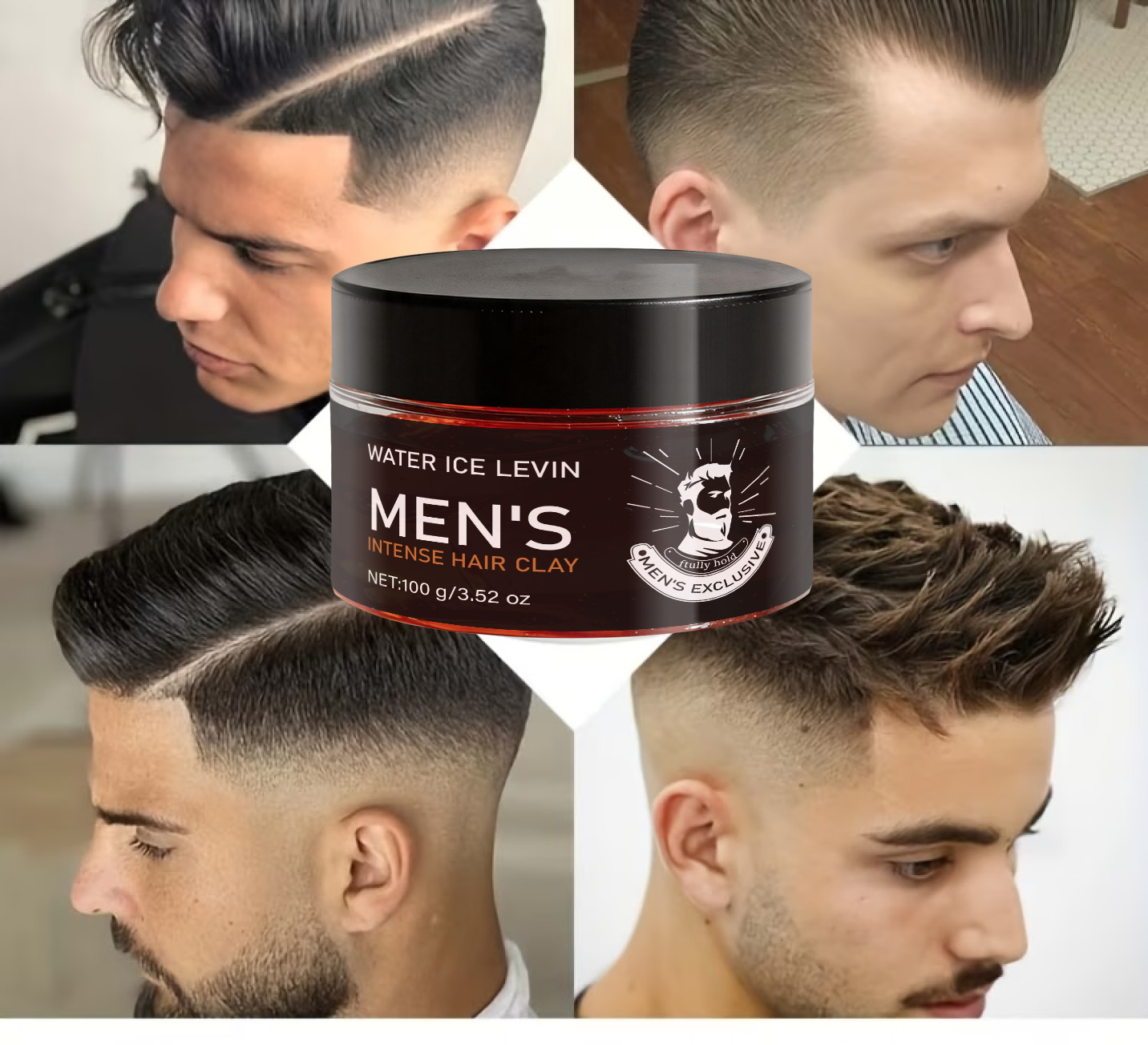 Pomade Hair Clay - ดินเหนียวจัดแต่งทรงผมสำหรับผู้ชาย สูตรยึดเกาะแน่น ผสมไบโอตินและเคราติน – ดินเหนียวจัดแต่งทรงผมเนื้อเนียน ช่วยเพิ่มวอลลุ่มและควบคุมทรงผม