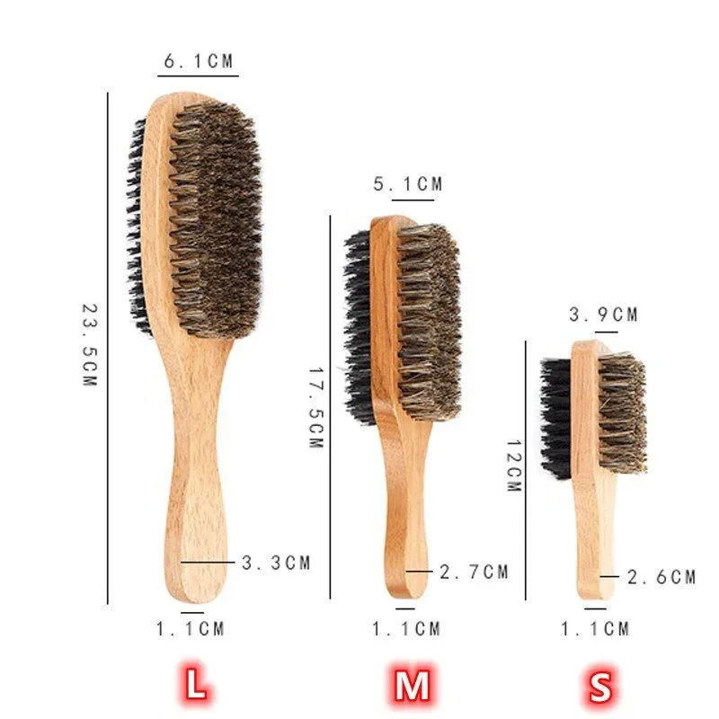 Men'S Grooming Organizer - แปรงปัดเคราพร้อมด้ามไม้ธรรมชาติและขนแปรงสำหรับการดูแลและจัดแต่งทรงผมสำหรับผู้ชาย