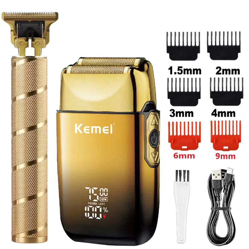 Men'S Grooming Organizer - เครื่องตัดผม Kemei KM-TX10 T9 ปัตตาเลี่ยนไฟฟ้า ใบมีดโกนแบบฟอยล์