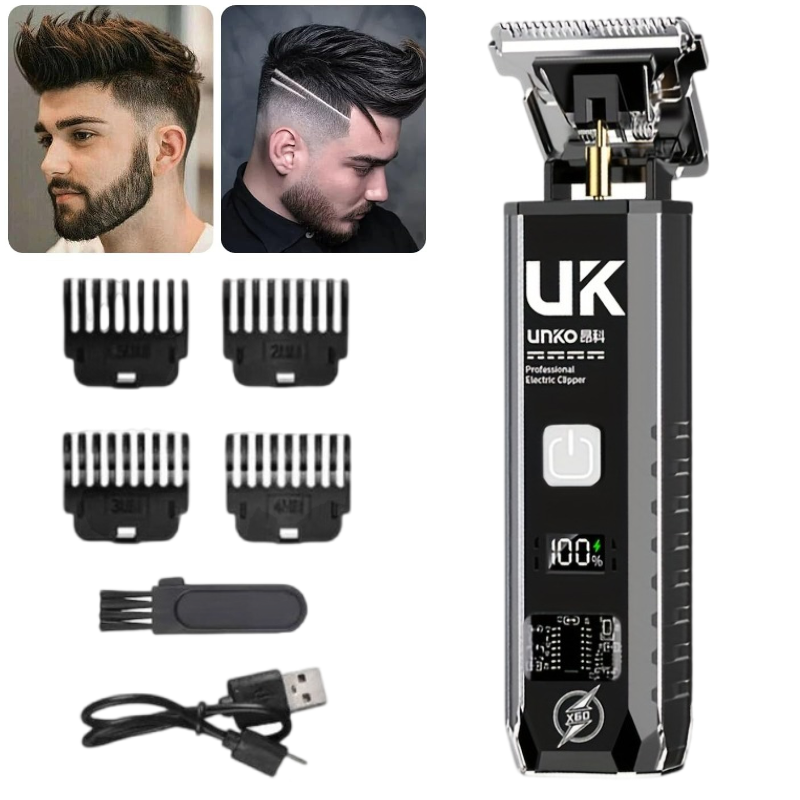Mens Grooming Tools - เครื่องตัดขนหนวดไฟฟ้า T9 แบบไร้สายสำหรับผู้ชาย พร้อมหวี 4 ขนาด