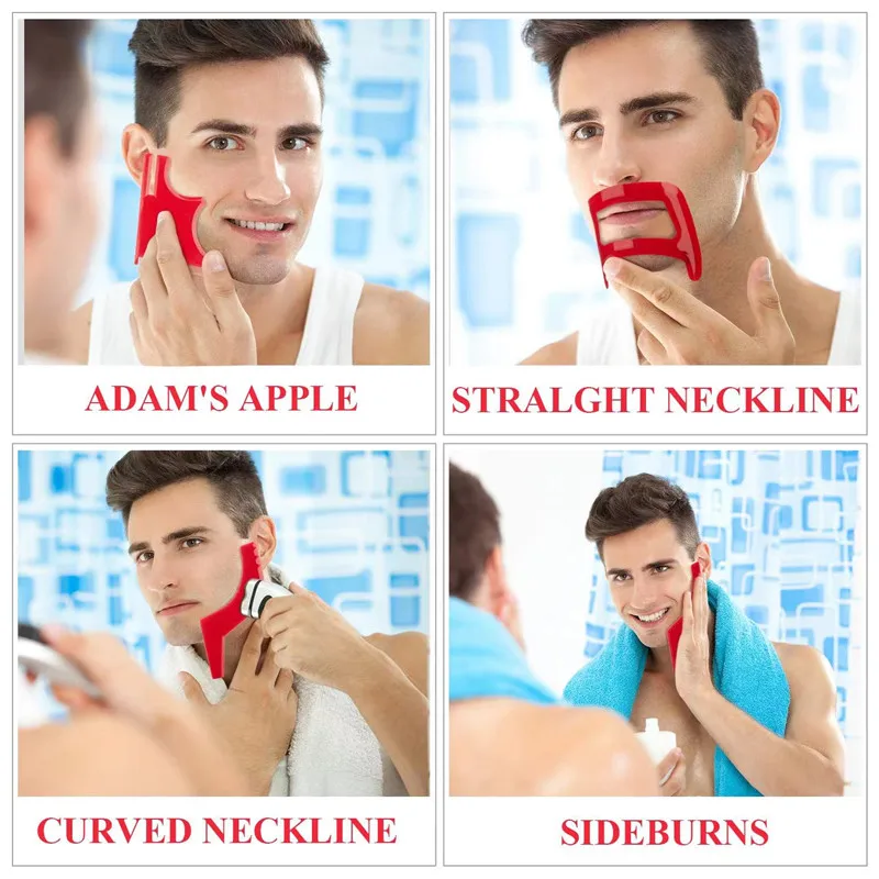 2/4Pcs Men's Beard CombsผมTrim - Mens Grooming Tools บทวิจารณ์และราคา