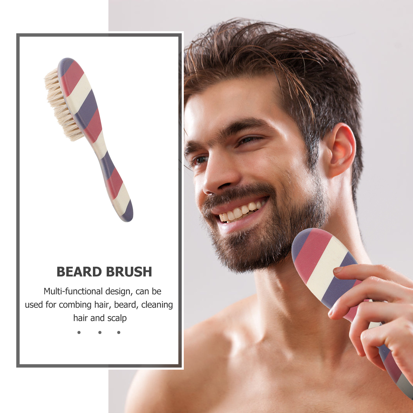 แปรงหวีหนวดสำหรับผู้ชาย ขนแปรง - Mens Grooming Tools บทวิจารณ์และราคา