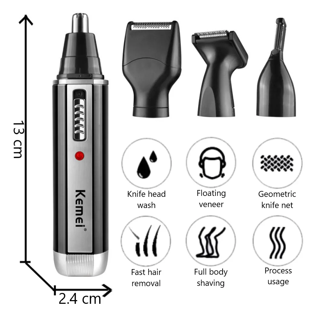 Kemei 4 in 1 Trimmer สําหรับชา - Men'S Grooming Nose Hair Trimmer บทวิจารณ์และราคา