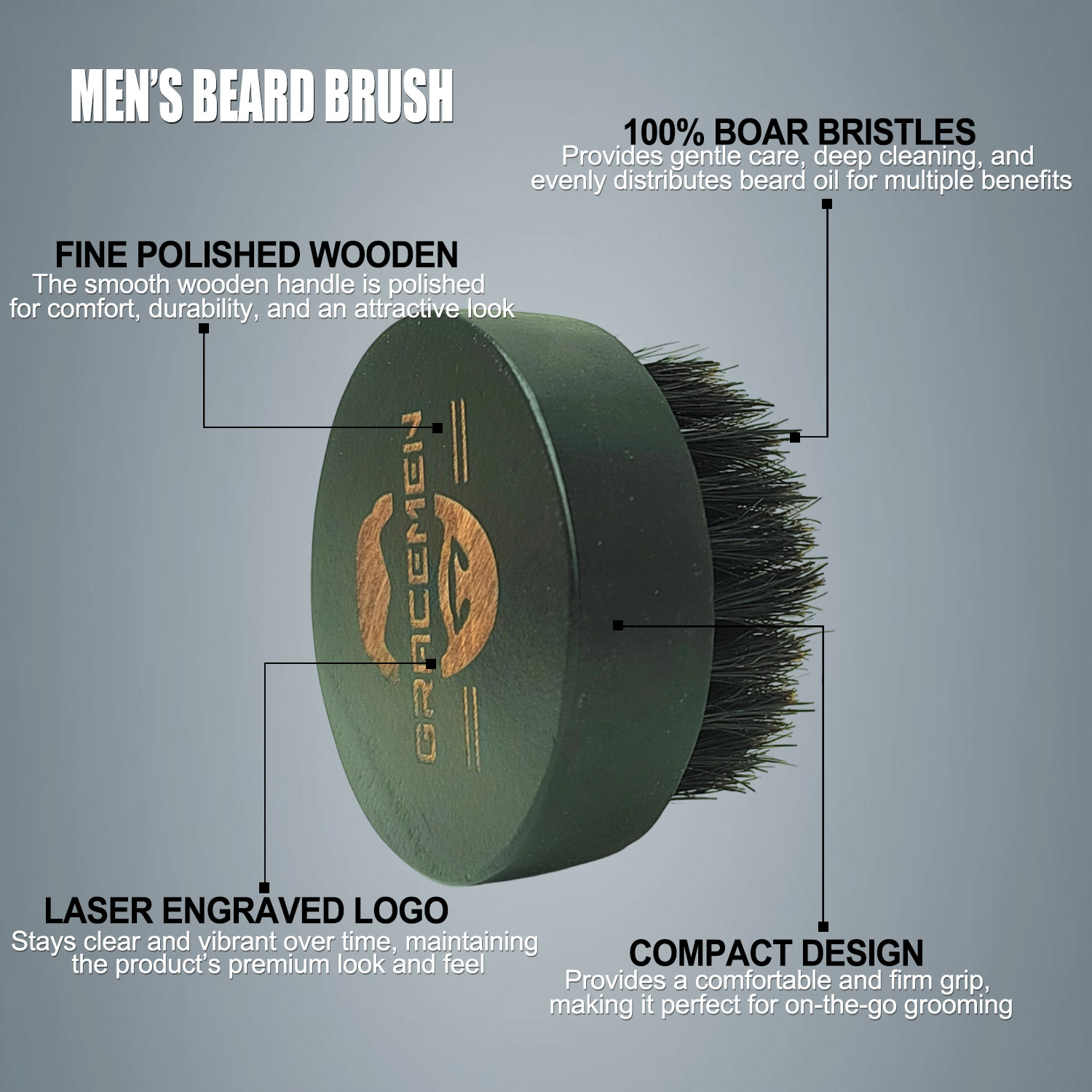 แปรงเคราทรงกลมสำหรับผู้ชาย – ข - Men'S Grooming Organizer บทวิจารณ์และราคา