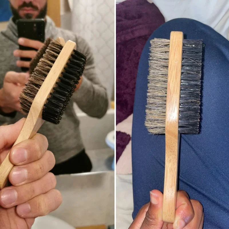 แปรงปัดเคราพร้อมด้ามไม้ธรรมชาต - Men'S Grooming Organizer บทวิจารณ์และราคา